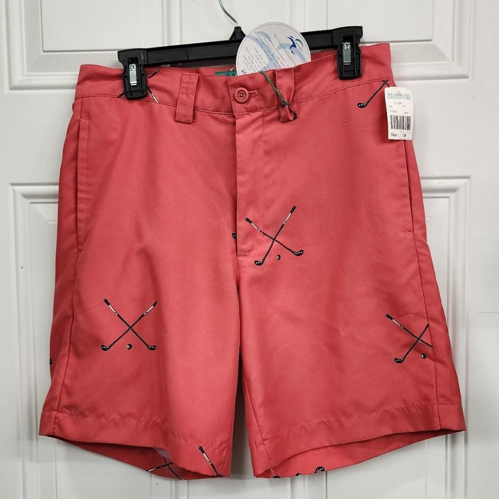 New Liquid Flow Golf Shorts with Golf Club Print - Size 30